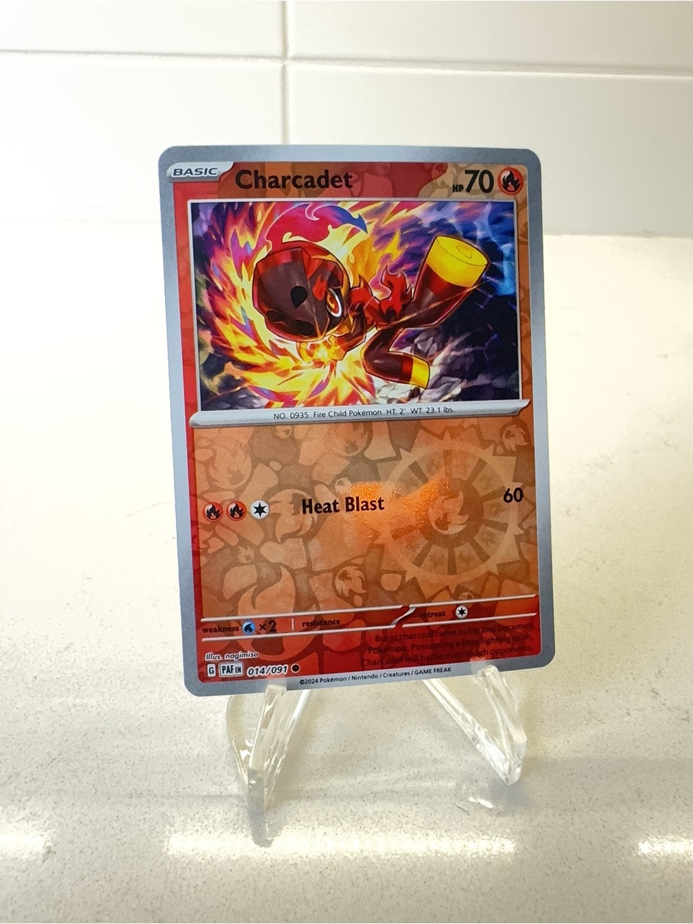 Pokemon TCG Card -  Charcadet [Reverse Holo] #14 Pokemon Paldean Fates